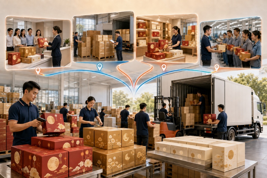 Demand for mooncake transportation and distribution rises sharply as businesses launch Mid-Autumn sales and corporate gifting programmes