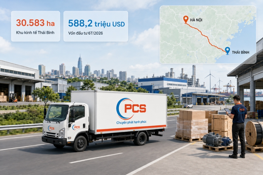 Nhu cầu vận chuyển H&agrave; Nội &ndash; Th&aacute;i B&igrave;nh kết nối nguồn h&agrave;ng c&ocirc;ng nghiệp với c&aacute;c khu c&ocirc;ng nghiệp v&agrave; nh&agrave; m&aacute;y tại khu vực Th&aacute;i B&igrave;nh.&nbsp;