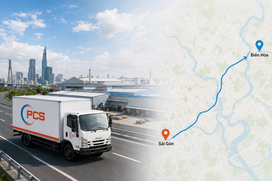 PCS Logistics hỗ trợ kết nối nguồn h&agrave;ng từ cảng, kho tổng v&agrave; nh&agrave; cung cấp tại S&agrave;i G&ograve;n đến nh&agrave; m&aacute;y, kho xưởng v&agrave; đại l&yacute; tại Bi&ecirc;n H&ograve;a.