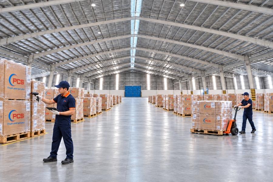 Mô hình 3D kho trung tâm chuẩn bị hàng để phân phối đến đại lý, cửa hàng và nhà máy Mô hình 3D kho trung tâm chuẩn bị hàng để phân phối đến đại lý, cửa hàng và nhà máy